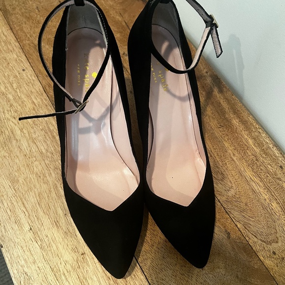 Kate Spade black suede heels - Picture 1 of 5